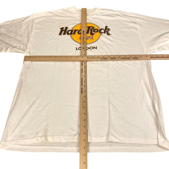 Hard Rock Cafe London Shirt Mens XL White 100% Cotton Short Sleeve Crew Neck Tee - Picture 5 of 10